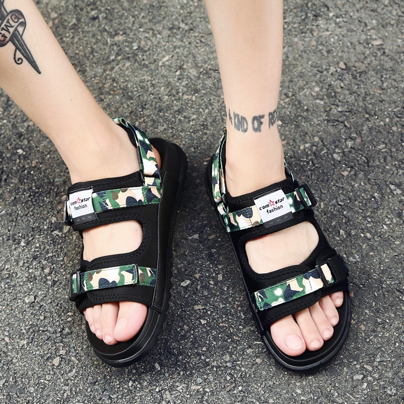  Ukuran  Besar 45  46 Sandal  Pria  Hitam Camou Kasual Ringan 