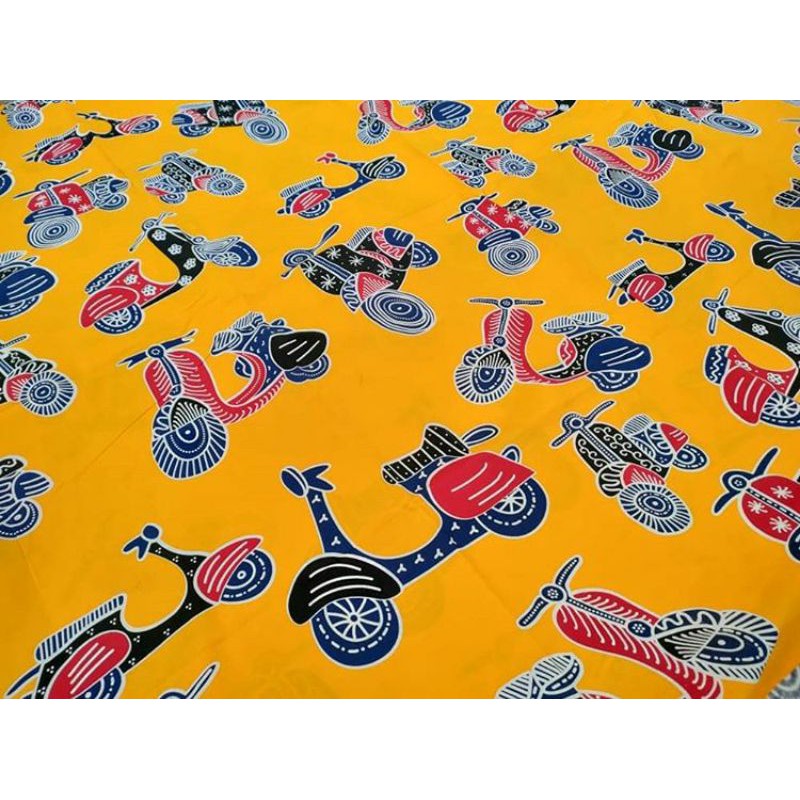 Kain batik solo vespa anak kuning