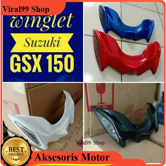 Winglet Motor Suzuki Gsx 150R Bahan Plastik Lampu Led viral99 Berkualitas