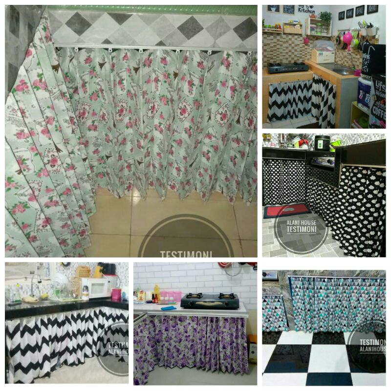 Gorden kolong dapur plisket/rempel