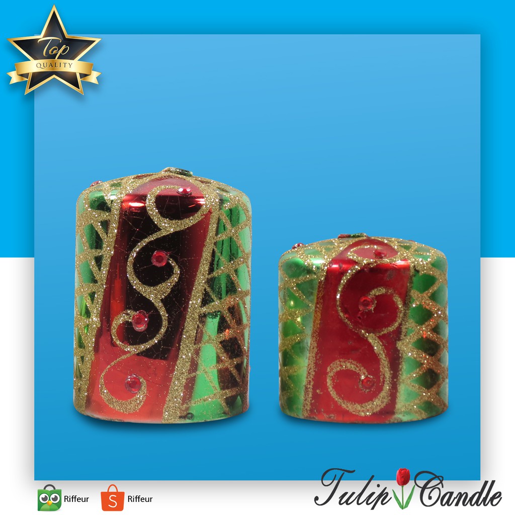 Tulip Candle Lilin Pilar H/M Lilin Dekorasi Lilin Natal Lilin Merah