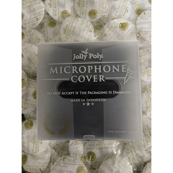 cover mic 100pcs mix hitam dan putih / sarung mic / pelindung mikrofon / karaoke cover microphone