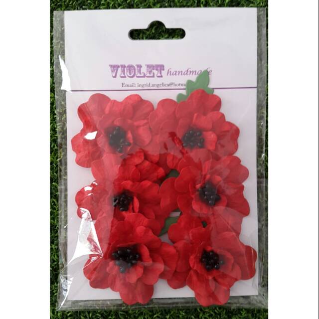 

Bunga kertas Paper flower Poppy