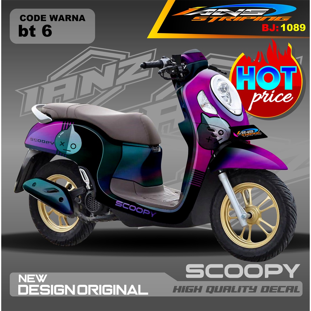 STIKER DECAL SCOOPY HOLOGRAM FULL BODY / STIKER HOLOGRAM SCOOPY / DECAL SCOOPY FULL BODY / STIKER HOLOGRAM