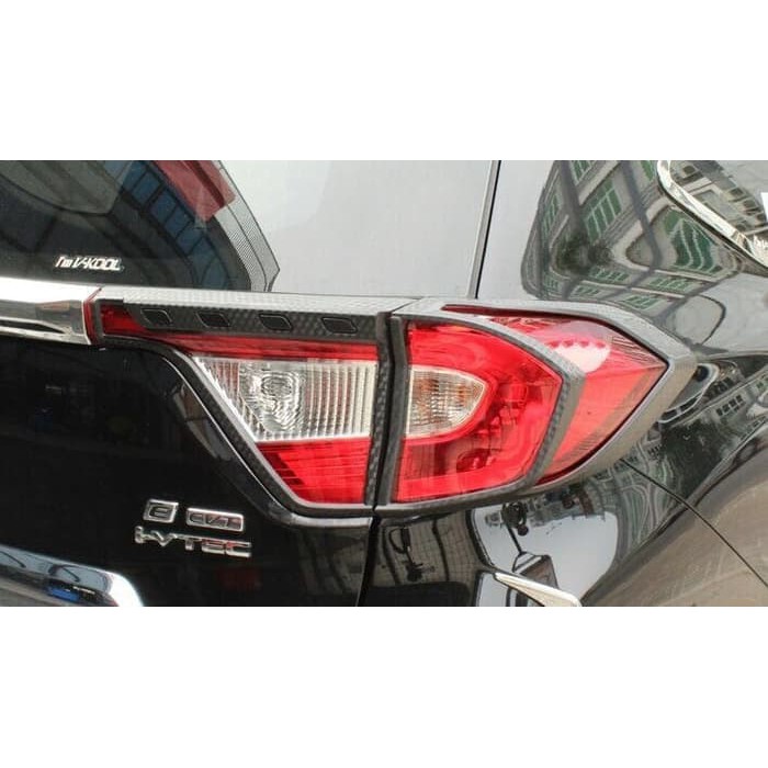 GARNISH GARNIS LIST LIS LAMPU BELAKANG HITAM MOTIF CARBON HONDA BRV