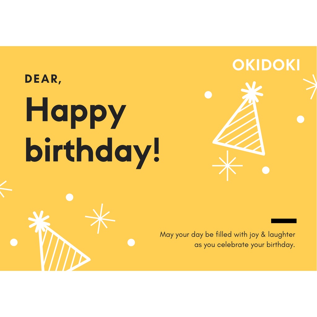 GREETING CARD OKIDOKI - Kartu Ucapan
