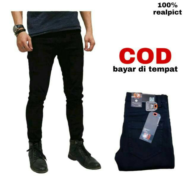 BAYAR DITEMPAT Celana pensil soft jeans pria