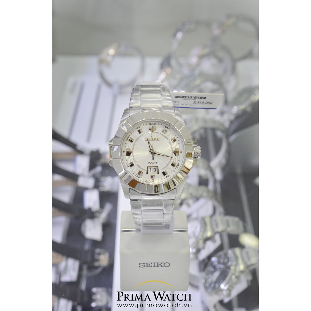 Seiko Lord SUR127P1 Quartz White Dial Big Date | Jam Pria SUR127