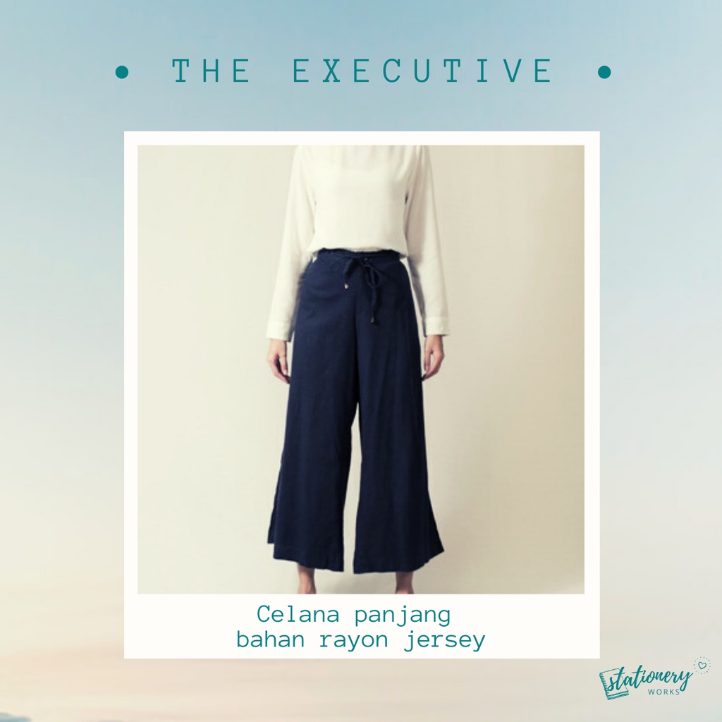 The Executive - Celana panjang kulot wanita