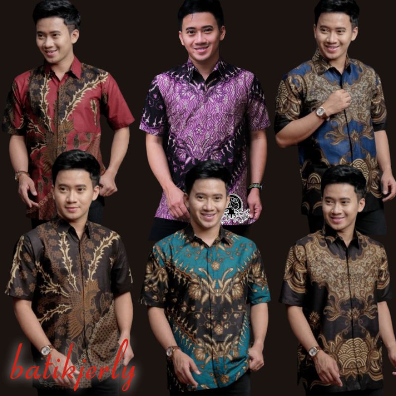 BAJU BATIK PRIA REGULER MODERN LENGAN PENDEK OB 514 SIZE M L XL XXL XXXL BATIK PRIA KANTOR