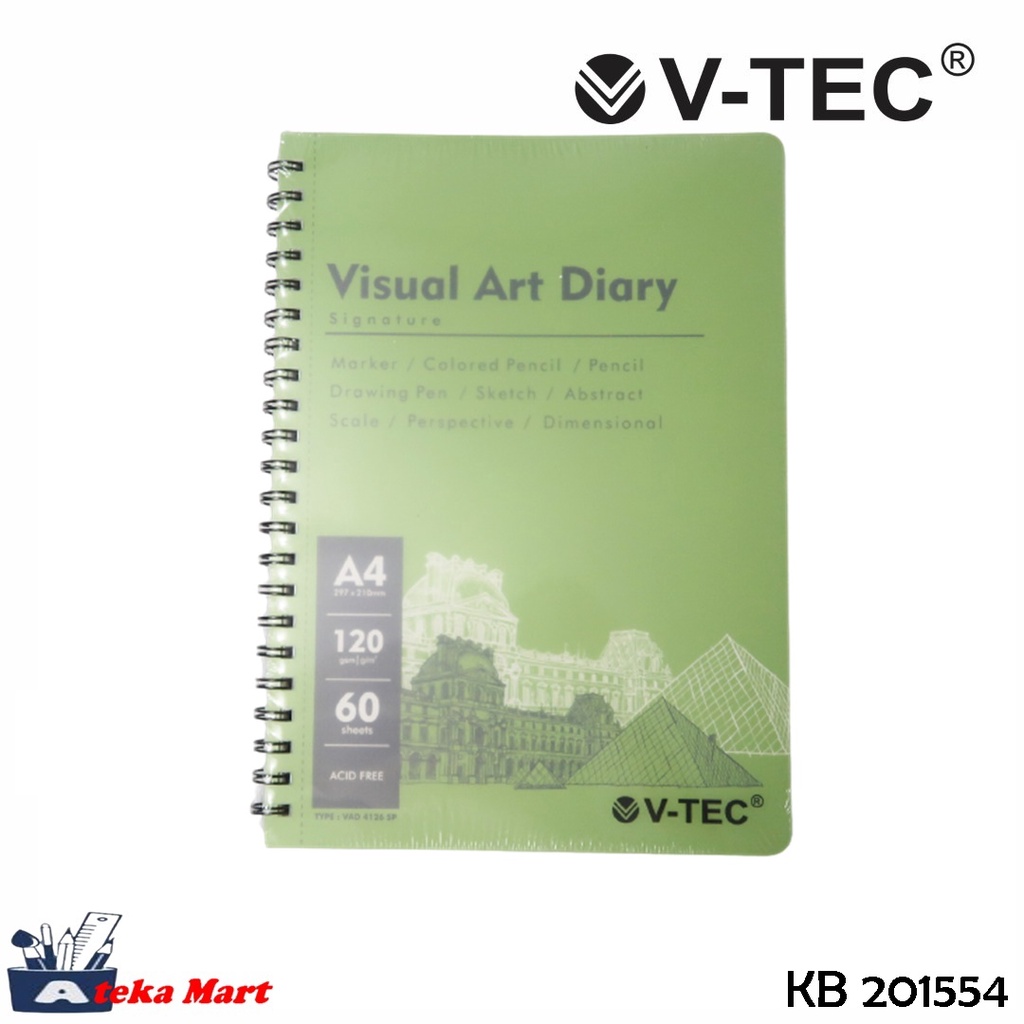 

V-TEC A4 VISUAL ART DIARY VAD 4126 SP / BUKU SKETSA