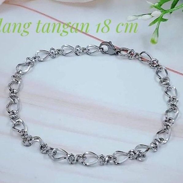 Gelang Tangan Wanita Titanium Rantai Emas Anti karat