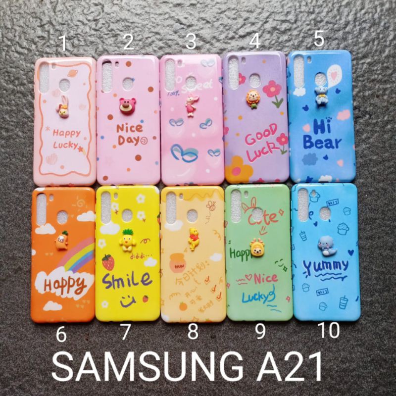 Case gambar Samsung A21 motif cewek ( 2 motif ) soft softcase softshell silikon cover casing kesing housing