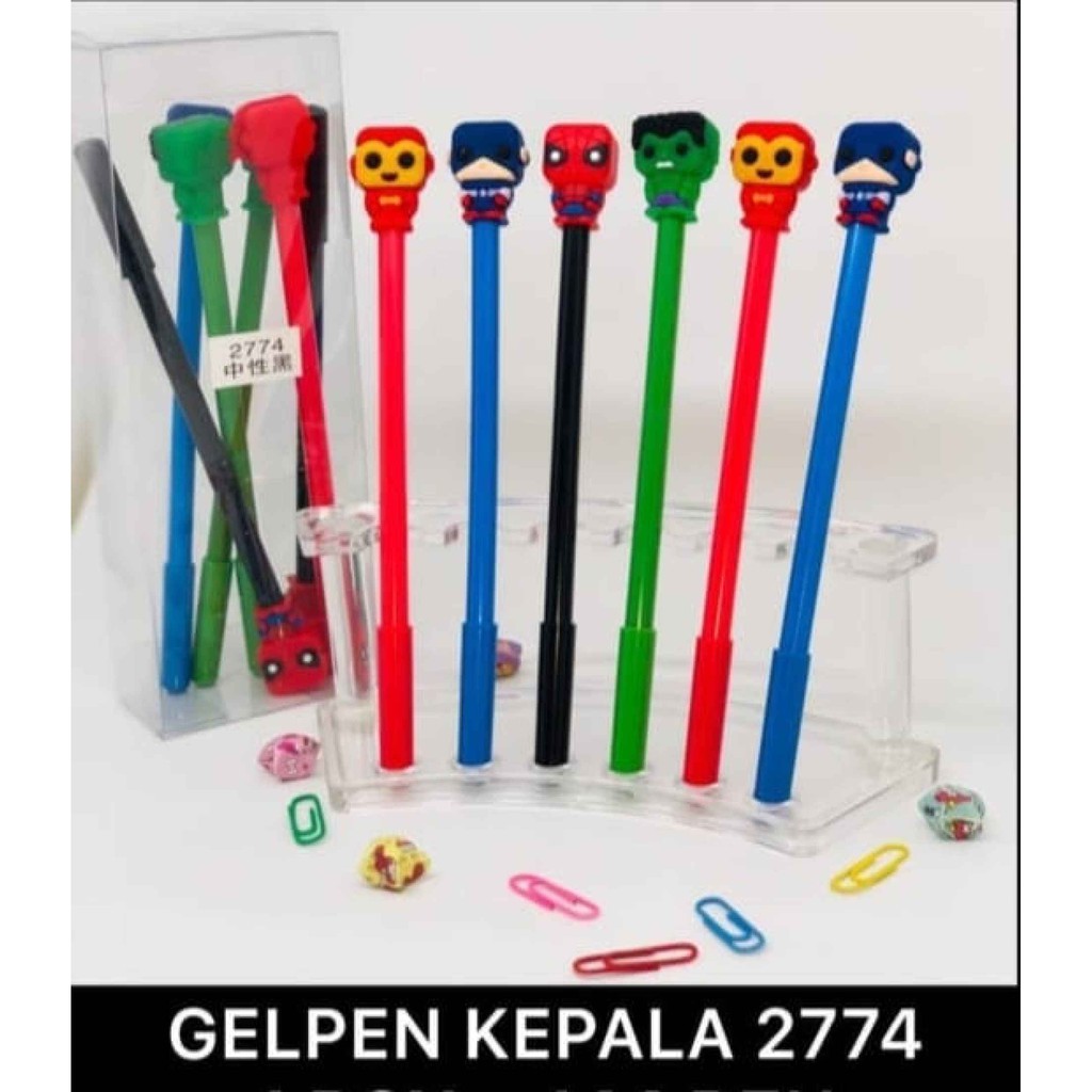 

ROYALE STATIONARY - PULPEN GEL / GEL PEN KEPALA SUPER HEROES BAHAN KARET LEMBUT DAN BAGUS