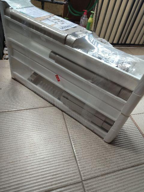 Ace Krishome Rak Sisipan 4 Tingkat/rak Susun/rak Dapur/rak Bumbu/rak Sempil Slim Rack