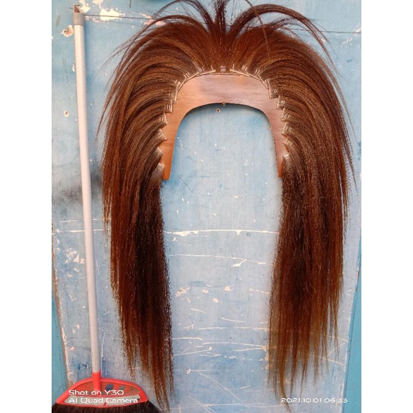 rambut barongan bahan ekor kuda