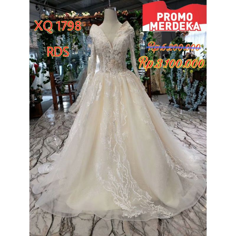 Gaun Pengantin BARU XQ 1798