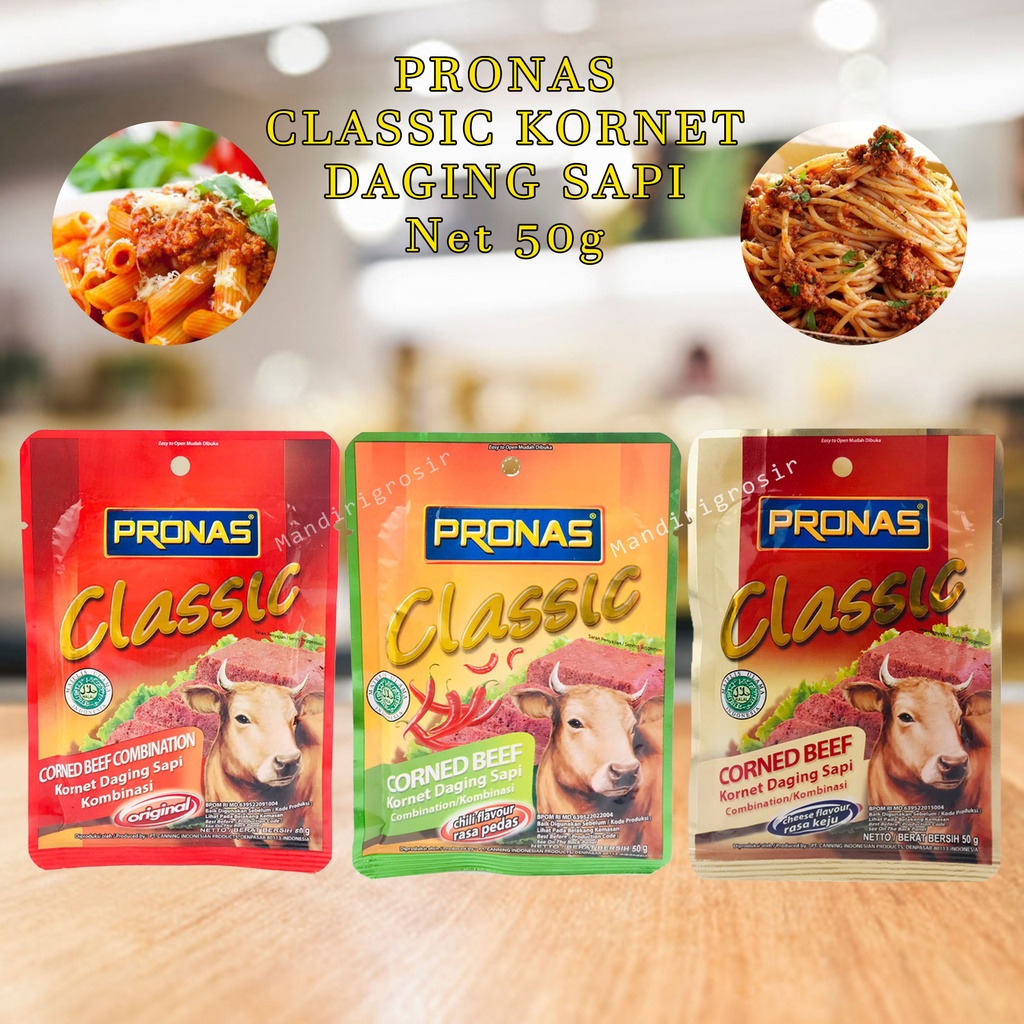 Jual Pronas Kornet Classic Kornet Daging Sapi Original 50g Shopee Indonesia 9811