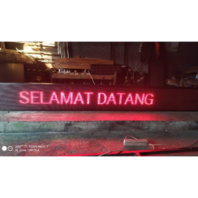 Running text tulisan berjalan ukuran 130x50 cm LED DISPLAY buat conter hp toko parfum atau masjid
