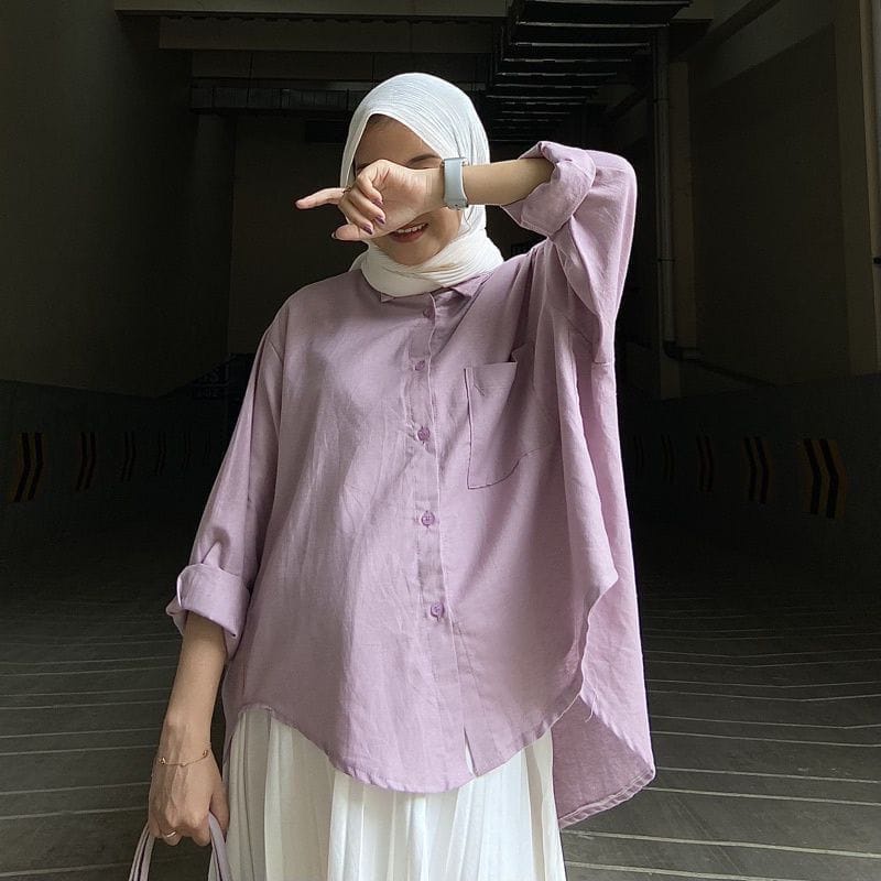 Kemeja Linen oversized-Olivia shirt