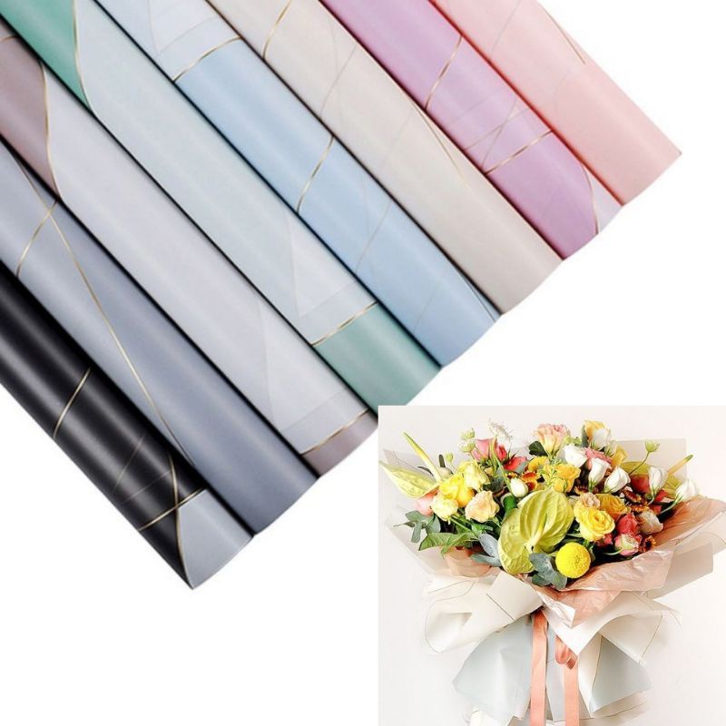 

(1 pcs) Flower wrapping paper Nosa Magnetik Line cellophane florist kertas bunga buket