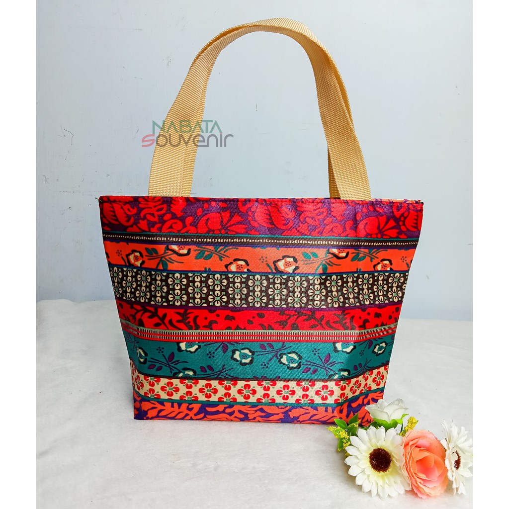 Tas Handbag Microsatin  Motif Batik Murah