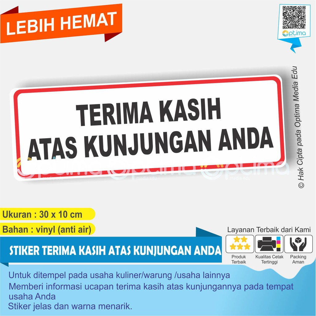 Stiker Terima Kasih Atas Kunjungan Anda Shopee Indonesia