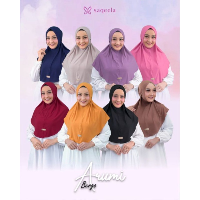 HIJAB INSTAN BERGO ARUMI SAQEELA HIJAB READY STOCK