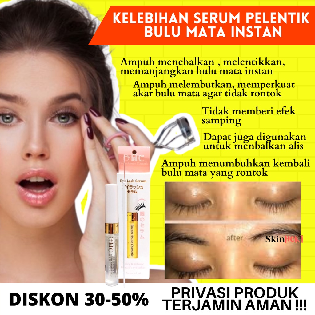 PENUMBUH BULU MATA PEMANJANG BULU MATA DAN ALIS DHC EYELASH SERUM 6,5ML PELENTIK BULU MATA PERMANEN BPOM ORIGINAL