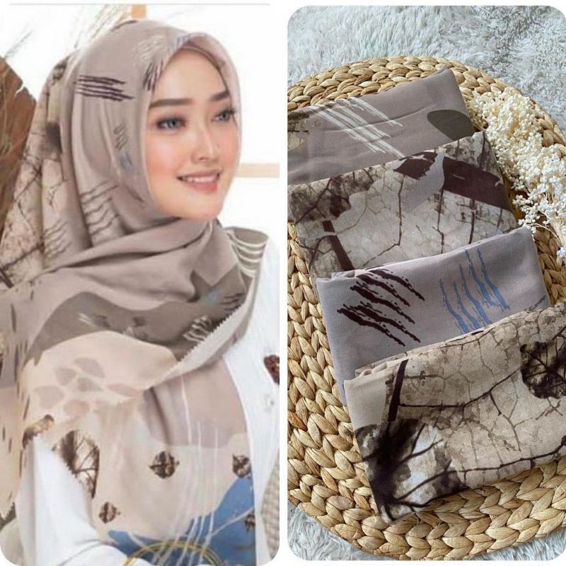 HIJAB SEGI EMPAT VOAL LASER CUT KH7121