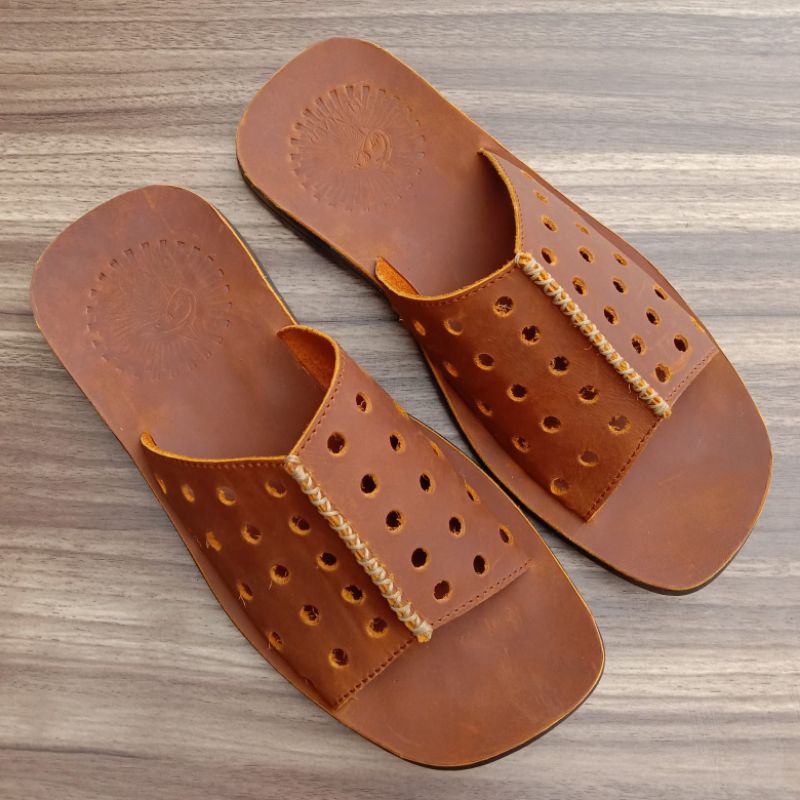 Sandal pria kulit asli/ Sandal kokop pria kulit asli