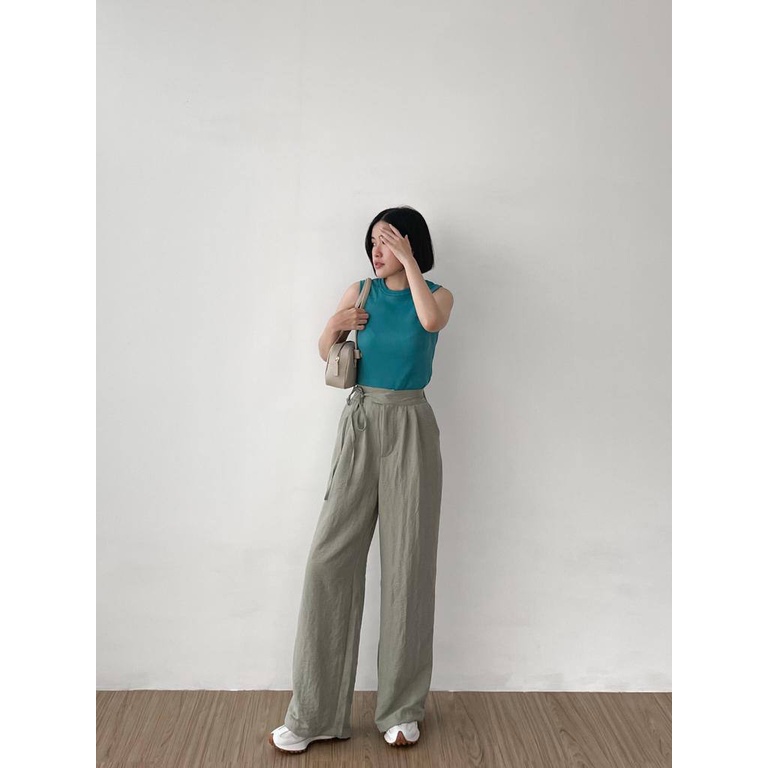 ASOKA Zoey Pants 3625 - Crinkle pants - Celana Kulot Wanita - Celana Panjang Polos