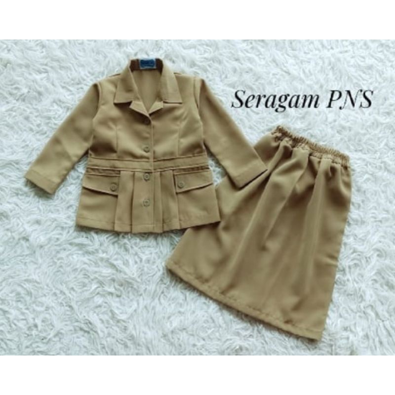 Seragam PNS / Seragam PNS Junior / Baju Profesi Anak Unik / Kostum Anak Lucu / Baju Anak Murah