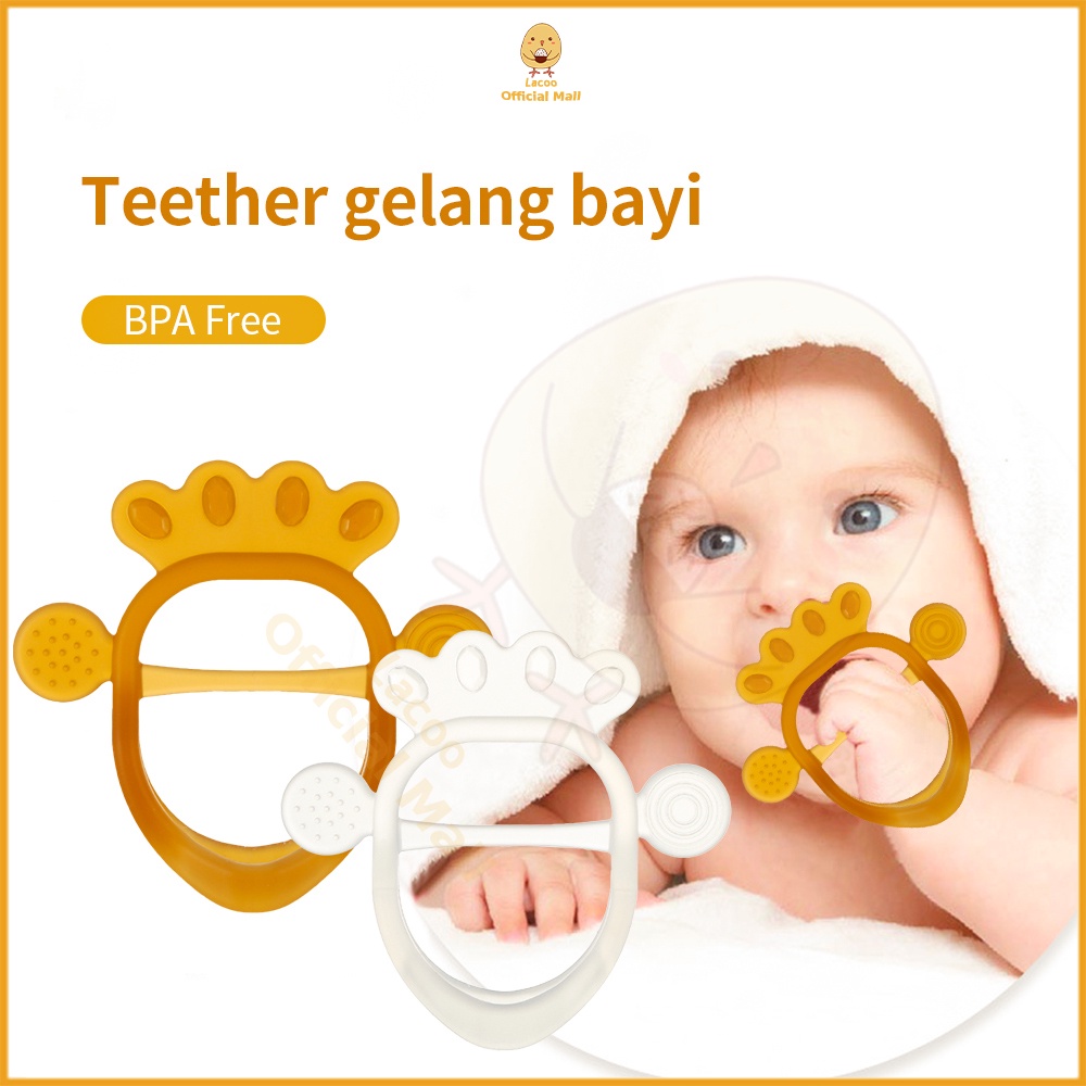 Mainan teether bayi bentuk gelang Gigitan bayi  bahan silikon BPA free