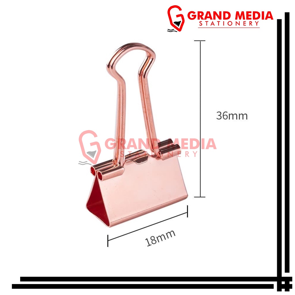 

[GRAND MEDIA] BINDER CLIPS DELI ROSE GOLD 78200 NO.5 / PCS