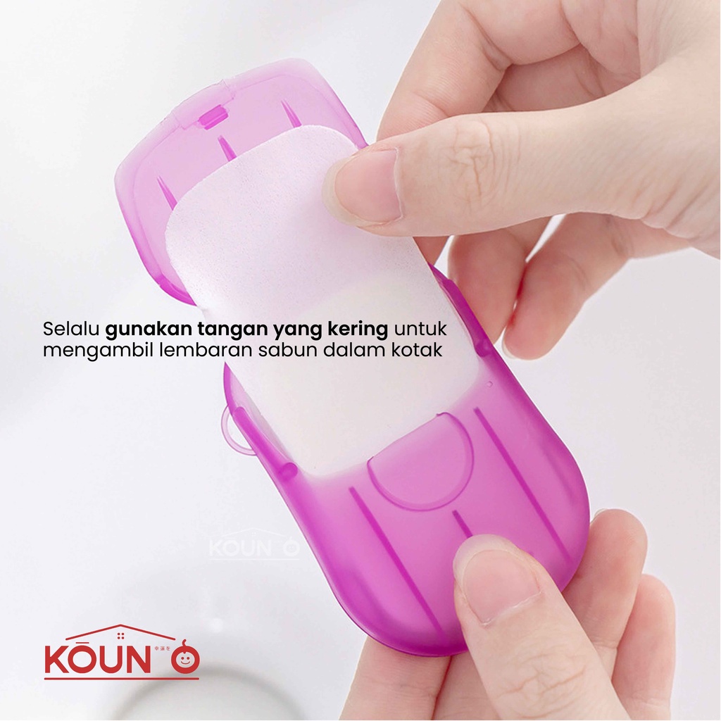 Sabun Cuci Tangan Kertas Mini Travel Disposable Paper Hand Soap Sabun Tangan Sabun Kertas Isi 20 lbr