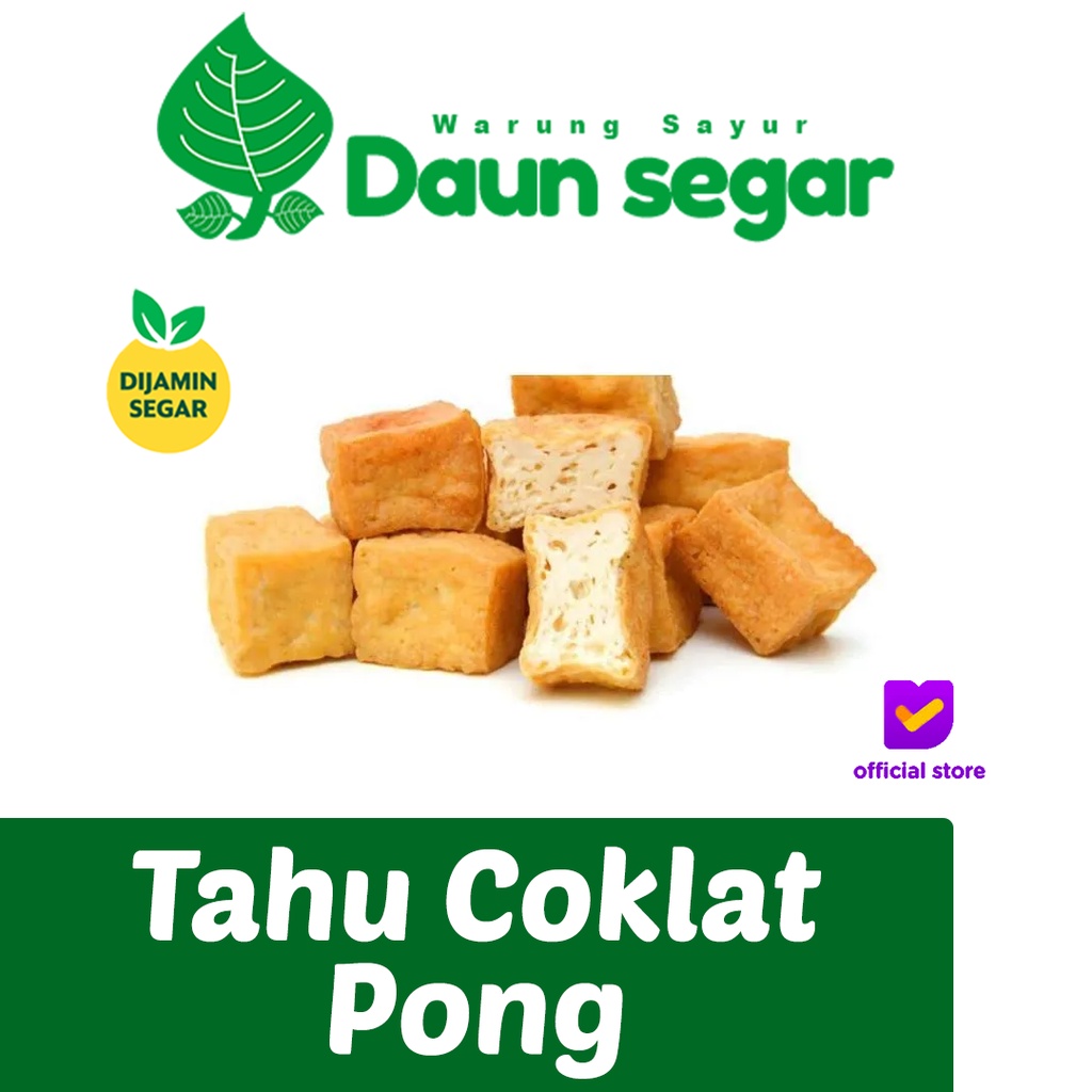 

Tahu Coklat pong Kotak Tahu gejrot Per pack Gurih Tahu Gejrot cirebon Daun segar isi 10