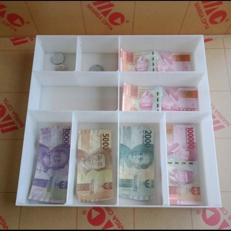 Kotak uang Akrilik/Akrilik tempat uang kasir