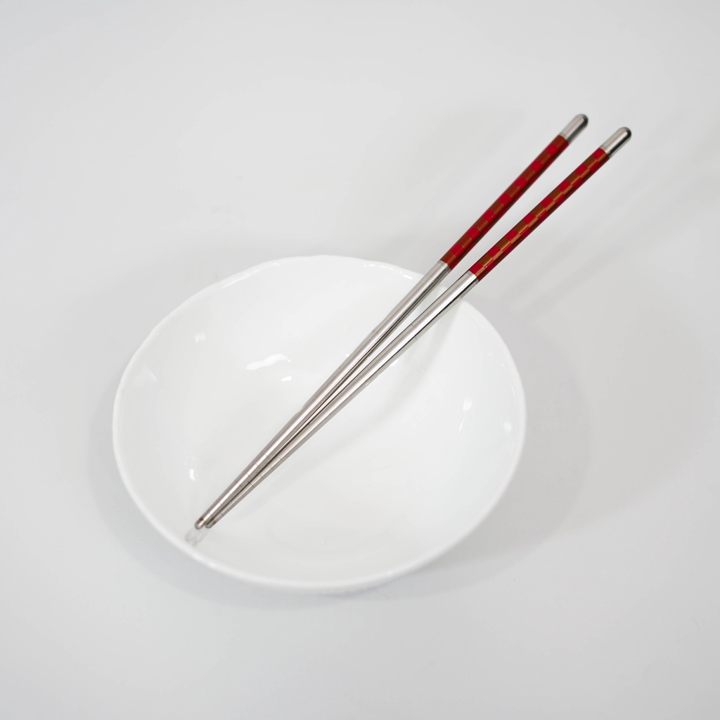 Sumpit Stainless Steel isi 5 pasang /  Stainless Chopstick 5 set - Warna Random