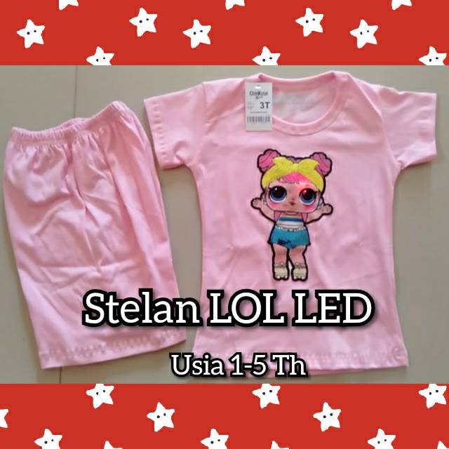 Set Kaos Lol Led (pilih warna)