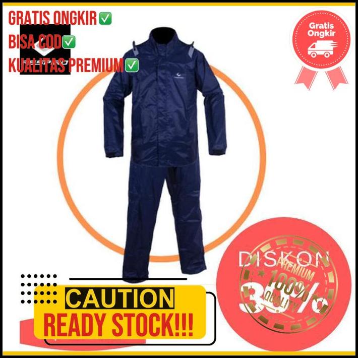 Respiro The Challenger R2 Navy Jaket Motor Rainsuit Jas Hujan + Celana