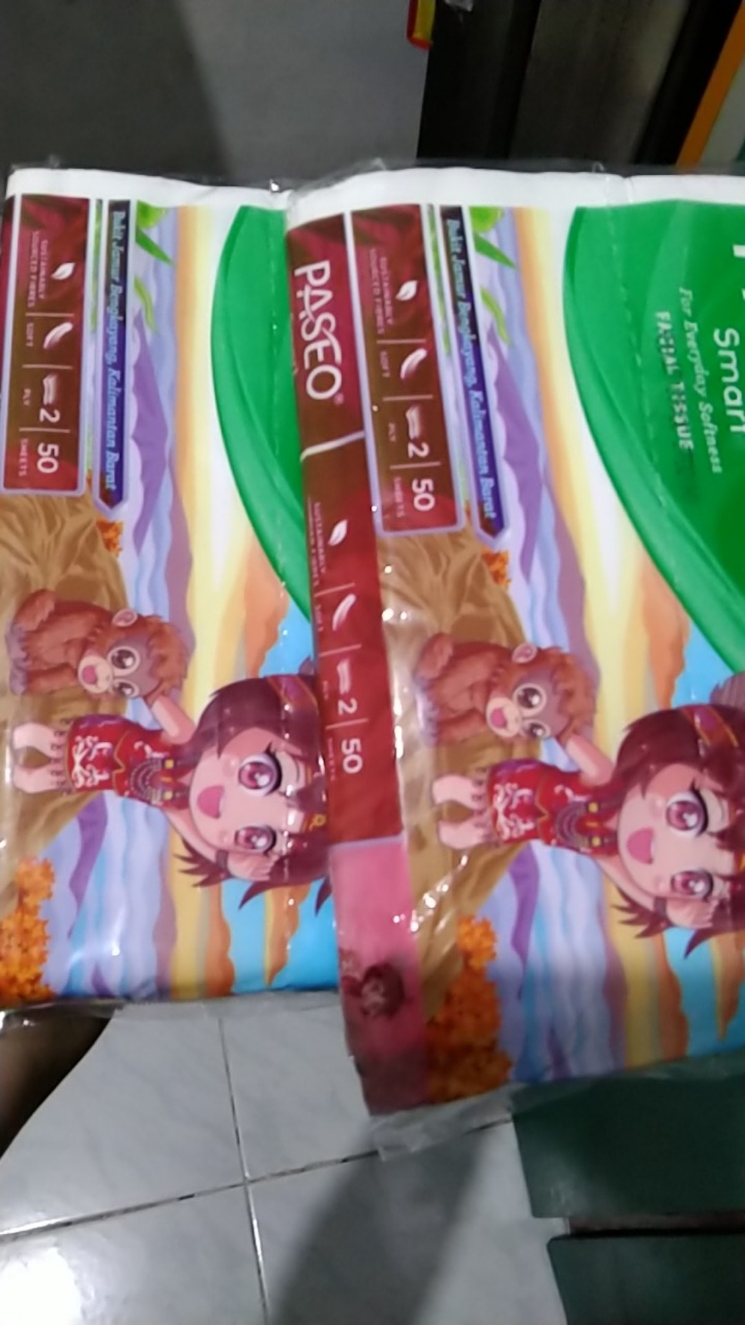 Tissue Paseo 50 Sheets 2 Ply Tisu Serbaguna Facial