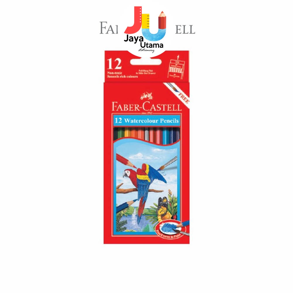 

Faber-Castell Pensil Warna Water Colour 12 Warna Panjang