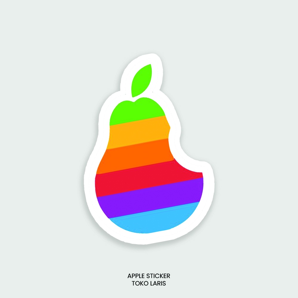 Sticker APPLE'S RAINBOW Untuk Sticker Laptop, Tumblr, Helm, Case