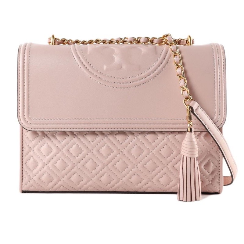 tory burch tb fleming medium shell pink convertible shoulder bag