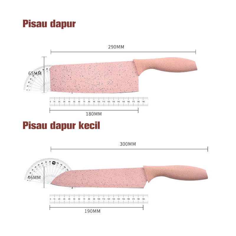 1 Set Paket Pisau Dapur Set Murah Tajam Peralatan Perlengkapan Dapur Murah