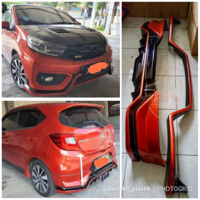 Bodykit front lips dan diffuser honda brio tx style bahan duraflex, presisi dan berkualitas