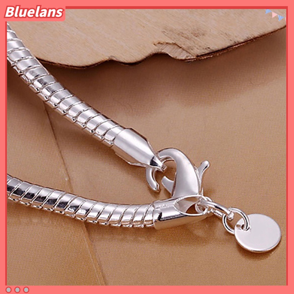 Bluelans Bracelet Thin Stylish Silver Plated Women Shining Bangle