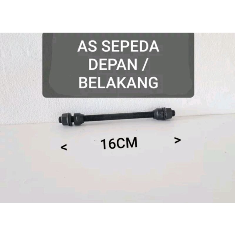 AS Roda Belakang Sepeda Mur 15 Panjang 19 Cm, 16 cm Mur 13 14 cm Konis Poros Rear Tromol Freehub Depan Front