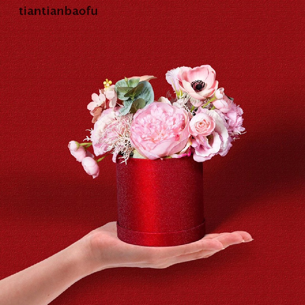 [tiantianbaofu] Presents Box Mini Paper Packing Case Lid Hug Bucket Vase Gift Storage Boxes Boutique